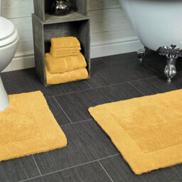 Allure Bath Fashions Elegance Reversible Heavyweight Pedestal Mat - Mustard - thumbnail 3