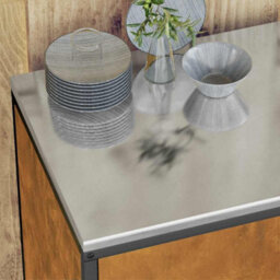 Berkfield Modern Kitchen Storage Cabinet With Drawer Rusty Weathering Steel - thumbnail 5