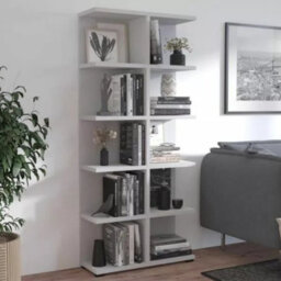 Five Tier Bookcase More 5 Modern Storage Shelving For Living Room Light Grey - thumbnail 2