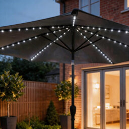 Home Source Soletta 3M Multicoloured Led Tilt Parasol Grey - thumbnail 3