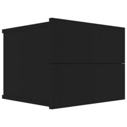 Berkfield Bedside Cabinet Black 40X30X30 Cm Engineered Wood - thumbnail 2