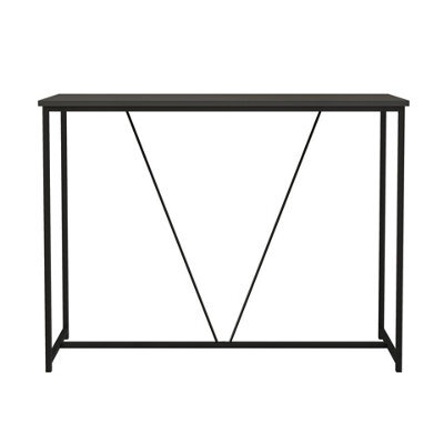Urbn-Living Urbnliving 100Cm Width Black Wooden Console Table Living Room Slim Display Shelf Hallway Entryway Furniture - image 1