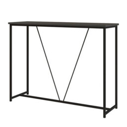 Urbn-Living Urbnliving 100Cm Width Black Wooden Console Table Living Room Slim Display Shelf Hallway Entryway Furniture - thumbnail 2
