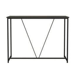 Urbn-Living Urbnliving 100Cm Width Black Wooden Console Table Living Room Slim Display Shelf Hallway Entryway Furniture - thumbnail 1