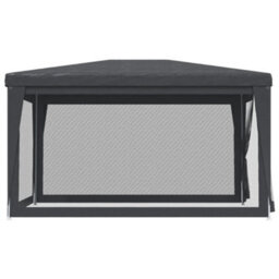 Berkfield Party Tent With 4 Mesh Sidewalls Anthracite 3X4 M Hdpe - thumbnail 4