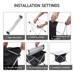 Folding Camping Table Portable Aluminium Desktop Outdoor Picnic With Bag Table Small 39X33X31Cm - thumbnail 4