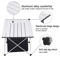 Folding Camping Table Portable Aluminium Desktop Outdoor Picnic With Bag Table Small 39X33X31Cm - thumbnail 5