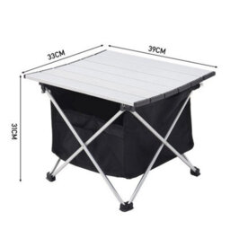 Folding Camping Table Portable Aluminium Desktop Outdoor Picnic With Bag Table Small 39X33X31Cm - thumbnail 2