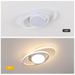 Pheashine White Round Led Ceiling Light Modern Design 3000K Warm - thumbnail 2