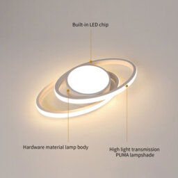 Pheashine White Round Led Ceiling Light Modern Design 3000K Warm - thumbnail 5