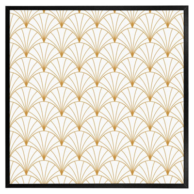 "Andrew Lee Gold Shells (Picutre Frame) / 16X16"" / Black" - image 1