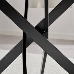 Furniturebox Uk Leonardo Black Top Dining Table & 4 Oak Masa Chairs - thumbnail 5