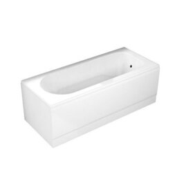 Nes Home Harris 1700mm Standard Round Single Ended Bath & Legs White - thumbnail 2
