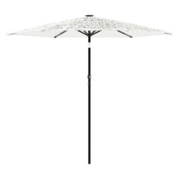 Walplus Garden Parasol With Steel Pole White 268X268X226 Cm - thumbnail 2