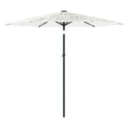 Walplus Garden Parasol With Steel Pole White 268X268X226 Cm - thumbnail 5