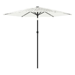 Walplus Garden Parasol With Steel Pole White 268X268X226 Cm - thumbnail 4