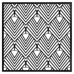 "Andrew Lee Black Geometric Decoration (Picutre Frame) / 20X20"" / Oak" - thumbnail 9