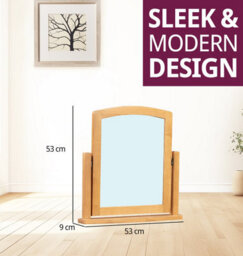 Hallowood Furniture Hereford Oak Dressing Table Mirror - thumbnail 3