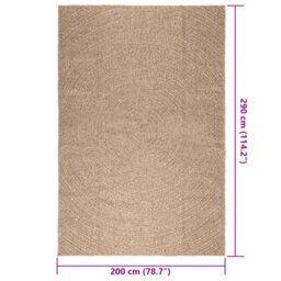 Berkfield Rug Zizur 200X290 Cm Jute Look Indoor And Outdoor - thumbnail 9
