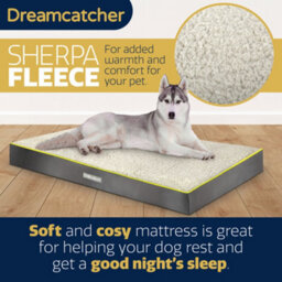 Dreamcatcher Grey Xl Dog Bed Orthopaedic Extra Large Plus Flat Crate Pet Mattress 112X81X9Cm, Removable Washable Cover - thumbnail 3
