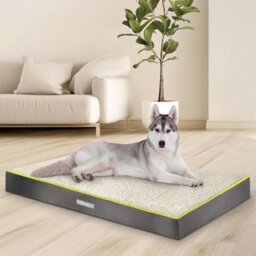 Dreamcatcher Grey Xl Dog Bed Orthopaedic Extra Large Plus Flat Crate Pet Mattress 112X81X9Cm, Removable Washable Cover - thumbnail 1