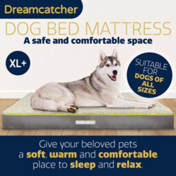 Dreamcatcher Grey Xl Dog Bed Orthopaedic Extra Large Plus Flat Crate Pet Mattress 112X81X9Cm, Removable Washable Cover - thumbnail 2
