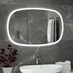 RAK Ceramics Rak Deco 1000X600mm Oval Led Illuminated Bathroom Mirror With Touch Sensor & Demister - Ip44 Rated
