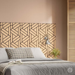 Wvh Oak Weave Geometric Wood Veneer Acoustic Felt Backing Decorative Sound-Absorbing Solution For Homes, Offices, And Studios - thumbnail 5