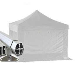 Crocodile Trading 4M X 4M Extreme 50 Commercial Instant Shelter Pop Up Gazebos Frame, Canopy & Sides - White - thumbnail 1
