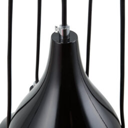 Wyld And Coco 5-Light Pendant Cluster Black Iron Shades Orange Interior, W18 X D18 X H111Cm - thumbnail 6