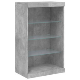 Berkfield Sideboard With Led Lights Concrete Grey 60.5X37X100 Cm - thumbnail 3