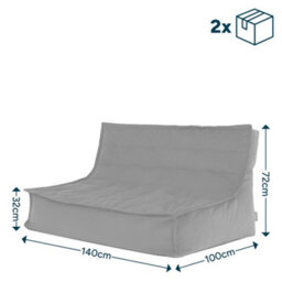 Icon Kota  Velvet Sofa Bean Bag, Spicy Terracotta - thumbnail 3