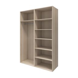 GoodHome Atomia Freestanding Oak Effect Particle Board Mirrored Wardrobe (H)2250mm (W)1500mm (D)655mm - thumbnail 3