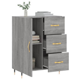 Berkfield Classic Sideboard Grey Sonoma 69.5X34X90 Cm Engineered Wood - thumbnail 4