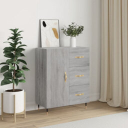 Berkfield Classic Sideboard Grey Sonoma 69.5X34X90 Cm Engineered Wood - thumbnail 2