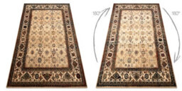 RugsX Wool Carpet Omega Avila Ornament Frame Sand Beige 235X350 Cm - thumbnail 2