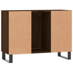 Berkfield Industrial Bathroom Cabinet Brown Oak 80X33X60 Cm Engineered Wood - thumbnail 8