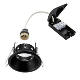 Luminosa Lighting Luminosa Speculo Led Fire Rated 1 Light Bathroom Recessed Downlight Matt Black, Glass Ip65 - thumbnail 3