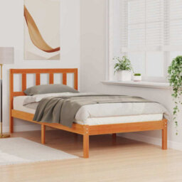Berkfield Modern With Headboard Wax Brown 90 X 200 Cm Solid Pine Wood - thumbnail 4