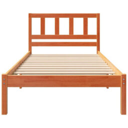 Berkfield Modern With Headboard Wax Brown 90 X 200 Cm Solid Pine Wood - thumbnail 5