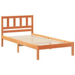 Berkfield Modern With Headboard Wax Brown 90 X 200 Cm Solid Pine Wood - thumbnail 1