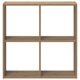 Berkfield Durable Bookcase Artisian Oak 68.5X32X68.5 Cm Engineered Wood - thumbnail 4