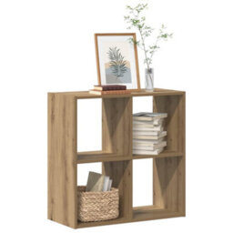 Berkfield Durable Bookcase Artisian Oak 68.5X32X68.5 Cm Engineered Wood - thumbnail 2