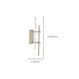 Eglo Trepiliano Aluminium And Steel Modern Led Linear Wall Light, Sandy - thumbnail 4