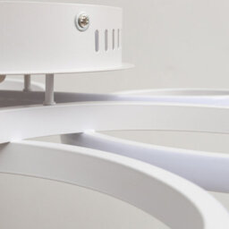 Darphe Nordic 6 Ring Petal Cool White Light Ceiling Light, White Acrylic Led Light Fixture - thumbnail 6