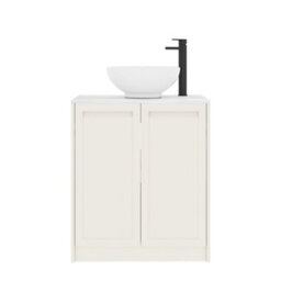 Royal Bathrooms Royal Bathroom Elmore 700mm Classic White Freestanding Countertop Bathroom Vanity Unit 2 Door With Breeze Basin - thumbnail 7