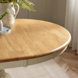 Furniturebox Uk Padstow Cream Wooden Extending Dining Table & 6 Millford Chairs - thumbnail 5