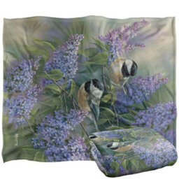 Wild Wings Silky Chickadees Supersoft Blanket Lavender/multicoloured (One Size) - thumbnail 2