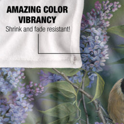 Wild Wings Silky Chickadees Supersoft Blanket Lavender/multicoloured (One Size) - thumbnail 4