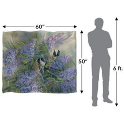 Wild Wings Silky Chickadees Supersoft Blanket Lavender/multicoloured (One Size) - thumbnail 5